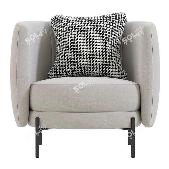 Flannel Armchair 3D Model Bundle 3D model image 4