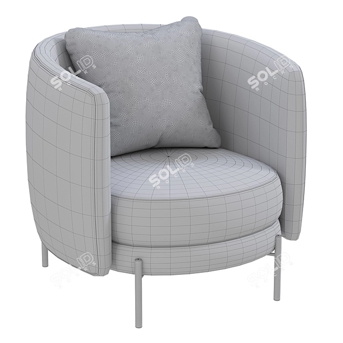 Flannel Armchair 3D Model Bundle 3D model image 6