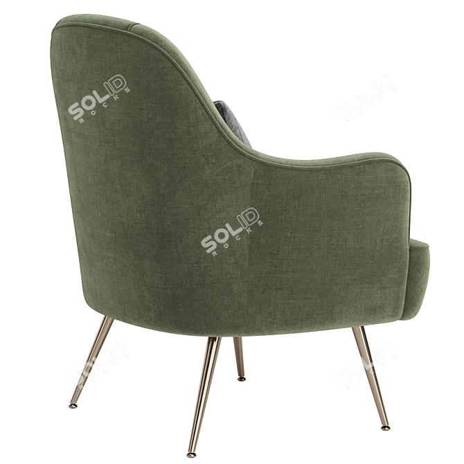 Stylish Daniette Armchair Set 3D model image 5