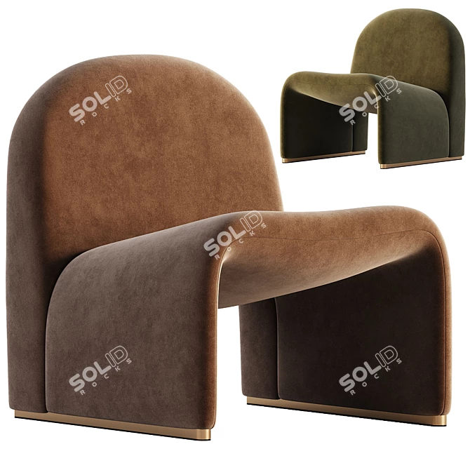 Giancarlo Piretti Boucle Lounge Chair 3D model image 1