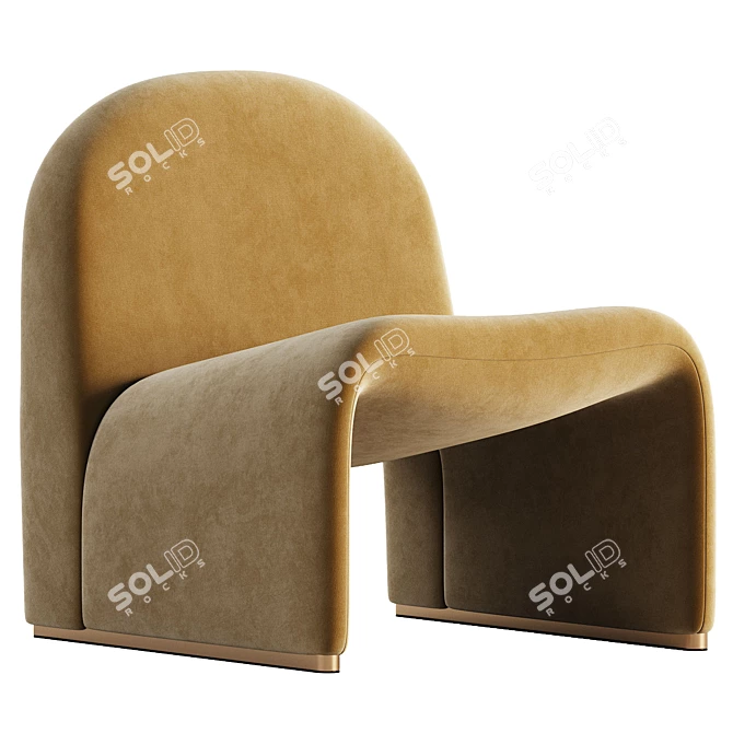 Giancarlo Piretti Boucle Lounge Chair 3D model image 3