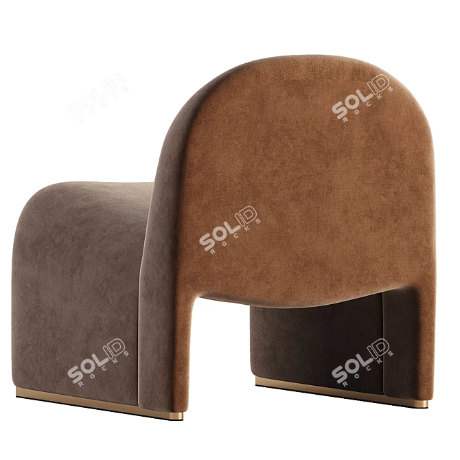 Giancarlo Piretti Boucle Lounge Chair 3D model image 4