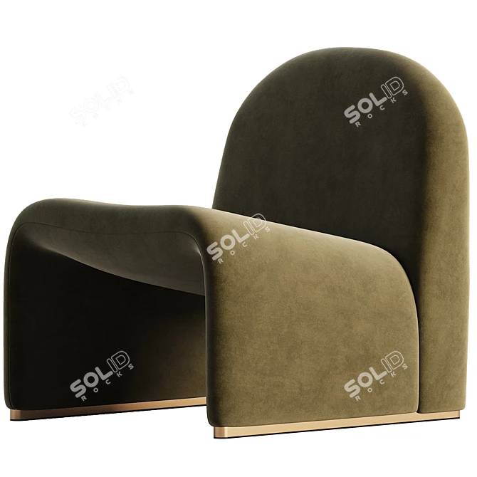 Giancarlo Piretti Boucle Lounge Chair 3D model image 5