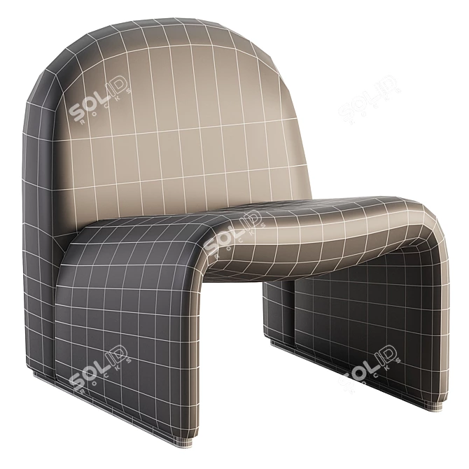 Giancarlo Piretti Boucle Lounge Chair 3D model image 6