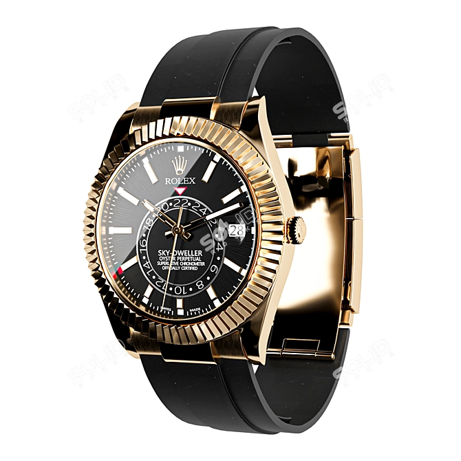 Luxury Rolex Oyster SKY Dive 3D model image 2