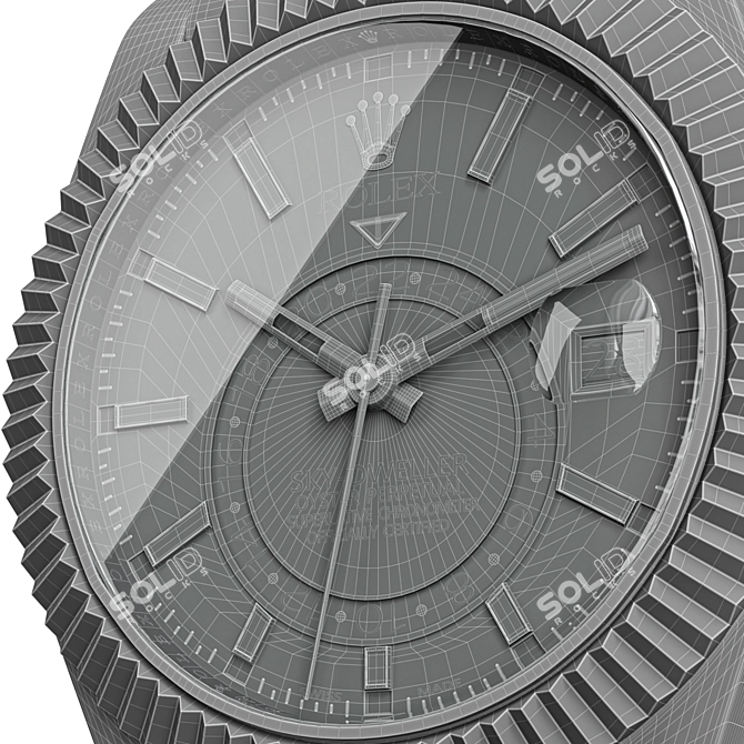 Luxury Rolex Oyster SKY Dive 3D model image 4