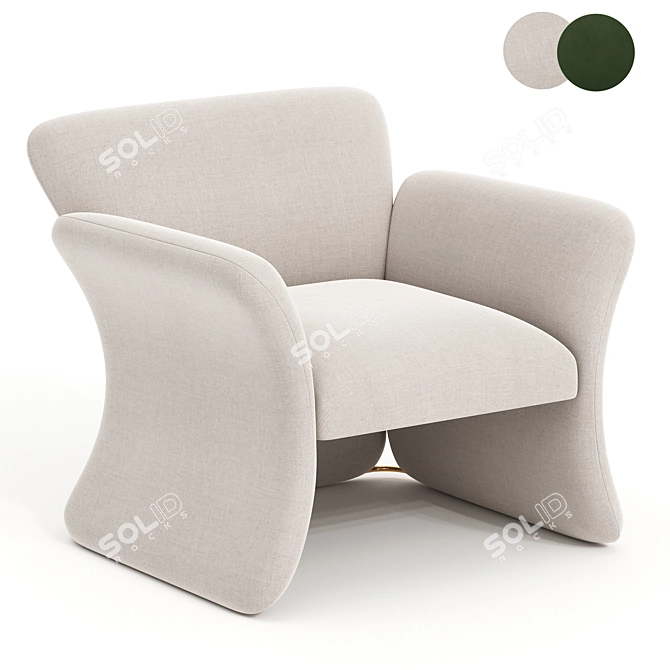 Modern Comfort Chair: 2014 Collection 3D model image 1