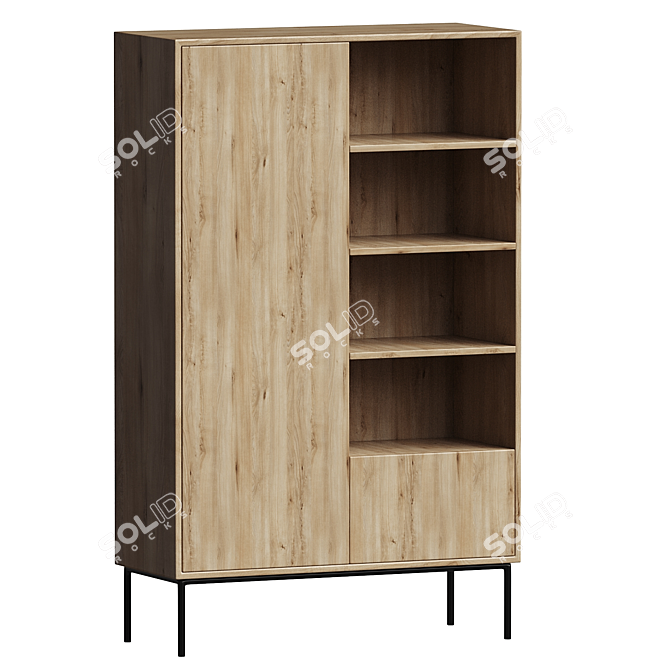 Modern Blackbird Storage Cabinet 3D model image 1