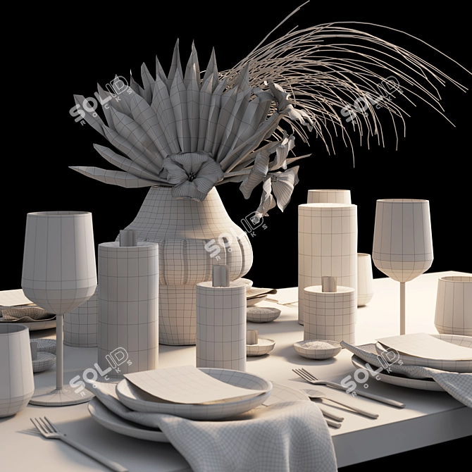 Table Setting Essentials 3D model image 5