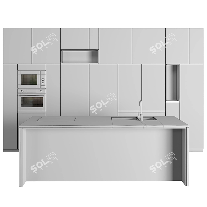 Modern Kitchen Island 110 3D model image 3