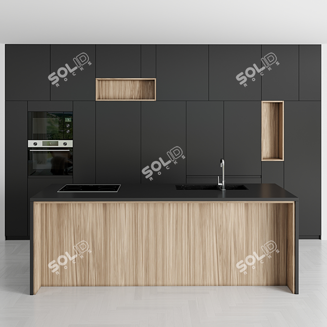 Modern Kitchen Island 110 3D model image 4