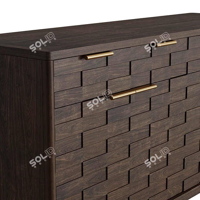 Textures Buffet Sideboard in Oak 3D model image 4