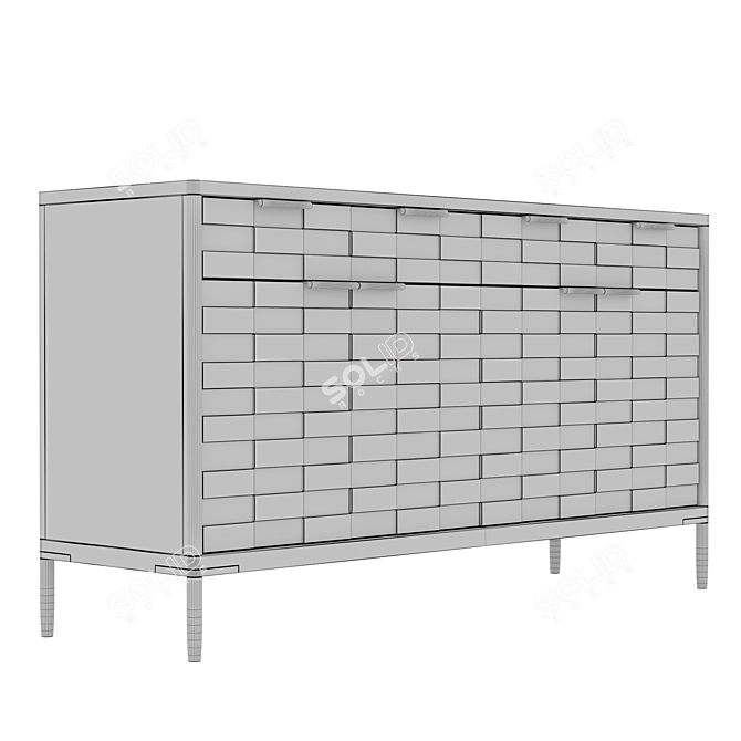 Textures Buffet Sideboard in Oak 3D model image 5