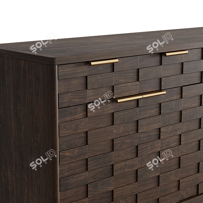 Textures Buffet Sideboard in Oak 3D model image 8