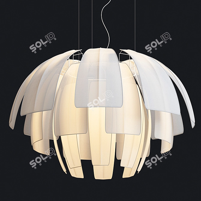 Luxury Plumage Pendant Light 3D model image 1