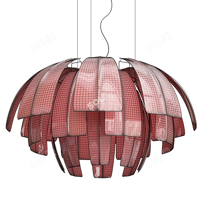 Luxury Plumage Pendant Light 3D model image 3