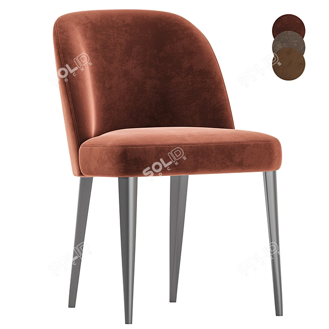 Elegant ODETTE Chair Collection 3D model image 1