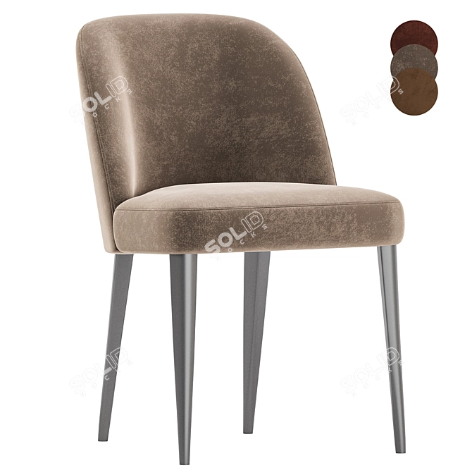 Elegant ODETTE Chair Collection 3D model image 2