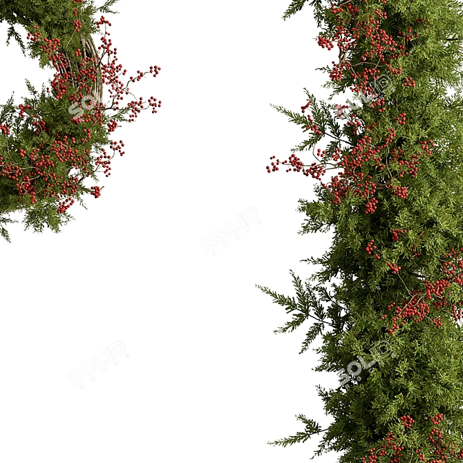  Festive Porch Christmas Decor Set 3D model image 4