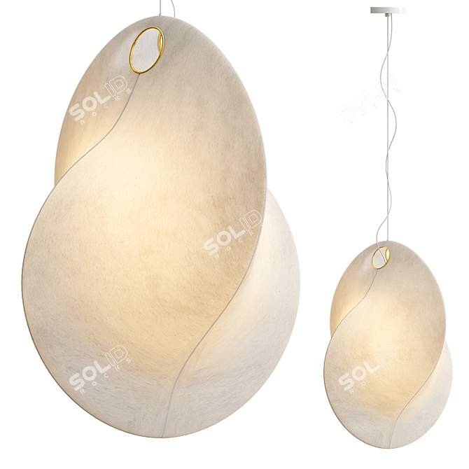 Elegant Overlap Suspension Light 3D model image 2