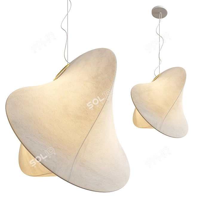 Elegant Overlap Suspension Light 3D model image 3