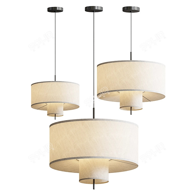 Modern Elegance Pendant Lighting 3D model image 2