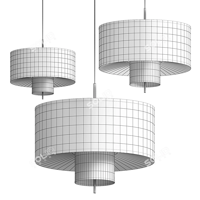 Modern Elegance Pendant Lighting 3D model image 4