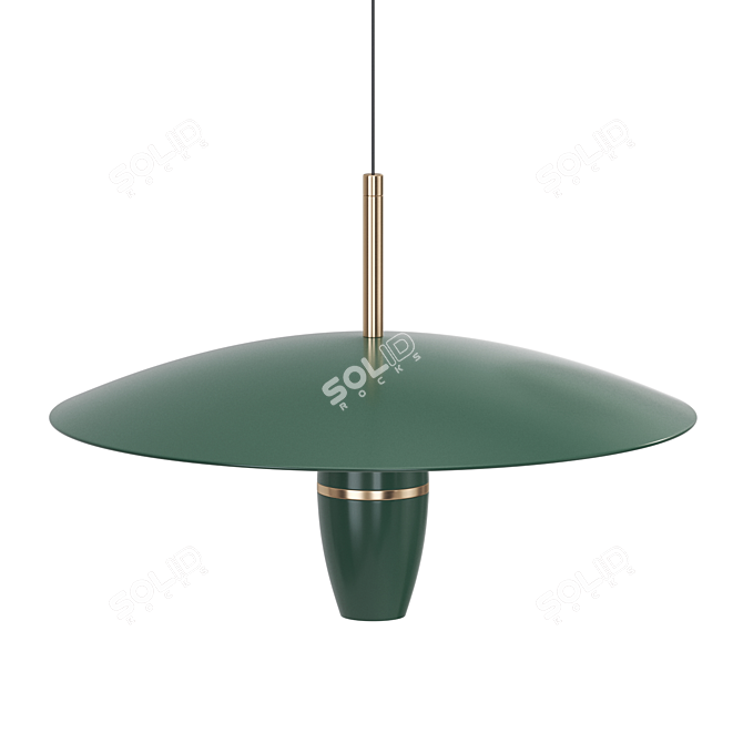 Disk LED Pendant Light Fixture 3D model image 2