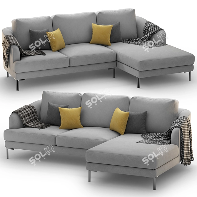 Modern Corner Sofa Lebom RONDO 3D model image 1