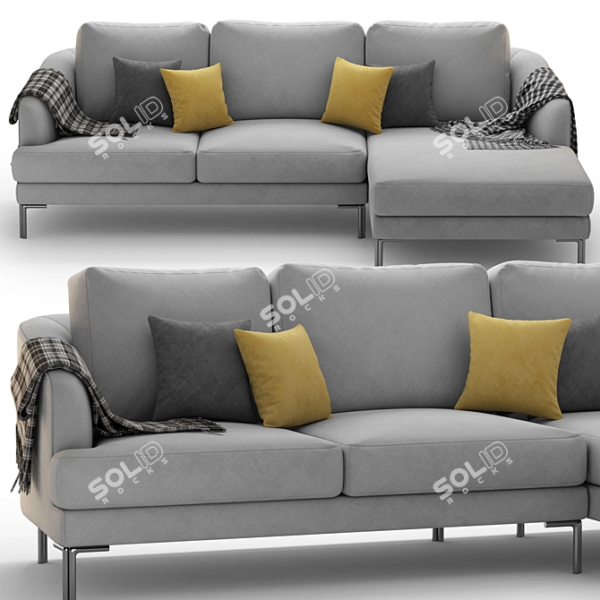 Modern Corner Sofa Lebom RONDO 3D model image 2