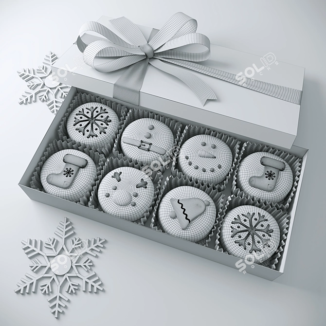 Festive Macarons Dessert Collection 3D model image 2