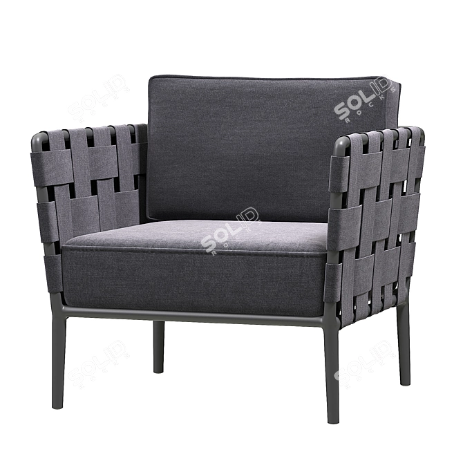 Sleek Cane Line Lounge Chair 3D model image 1