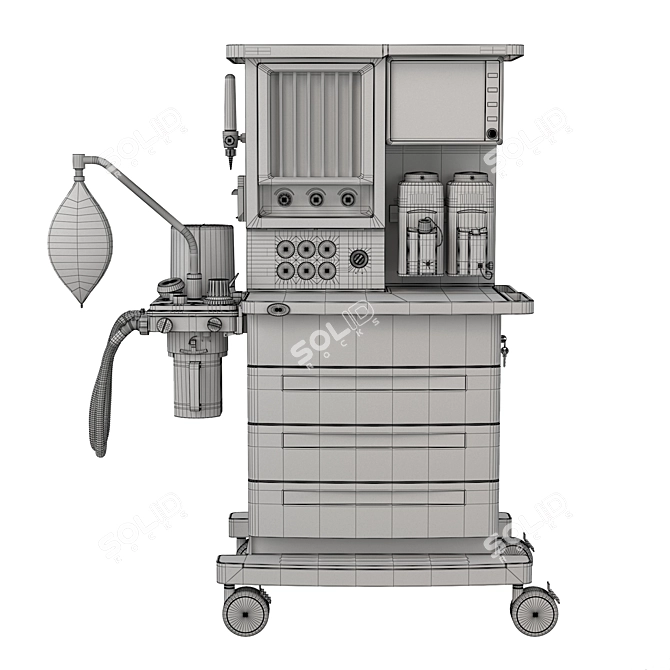 Medical Ventilator WATO EX35 3D model image 7