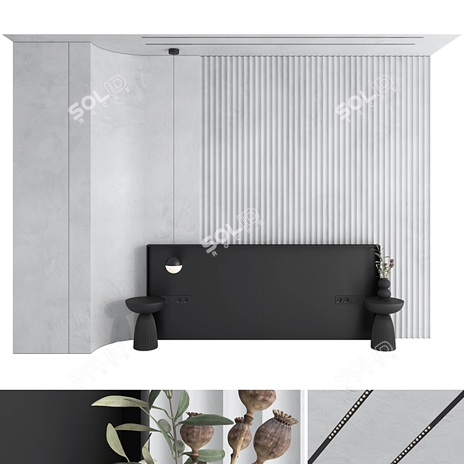 Decorative Wall Panel Set 110 3D model image 1