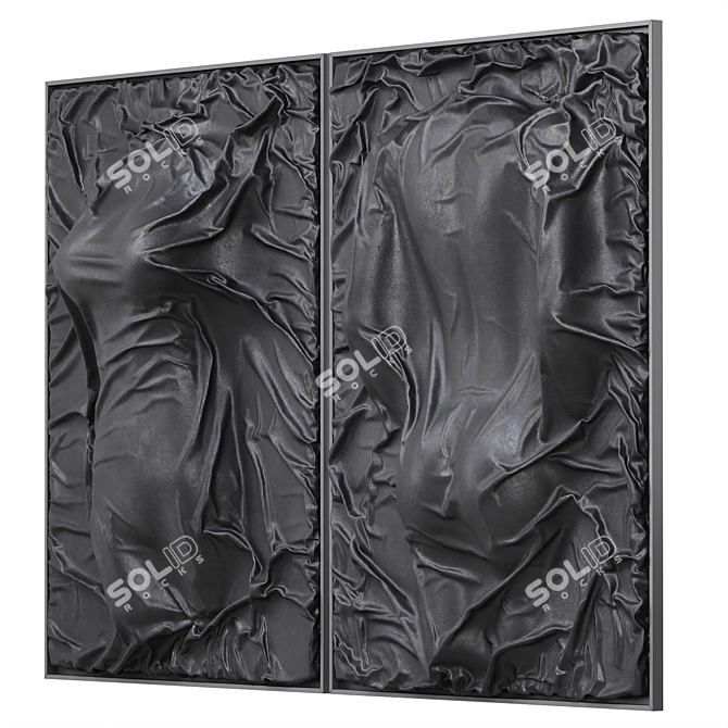 Customizable Wall Hanging Panel 3D model image 3