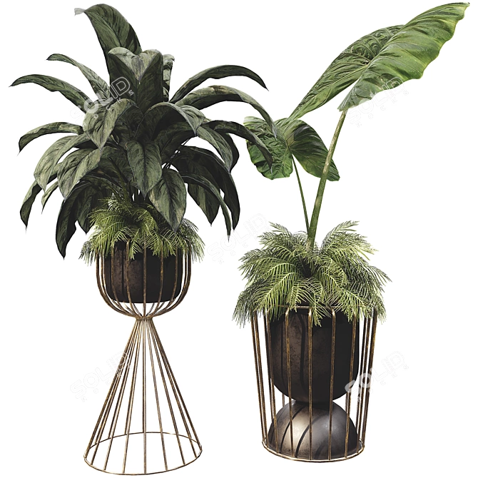 Botanical 3D Plant Set 3D model image 1