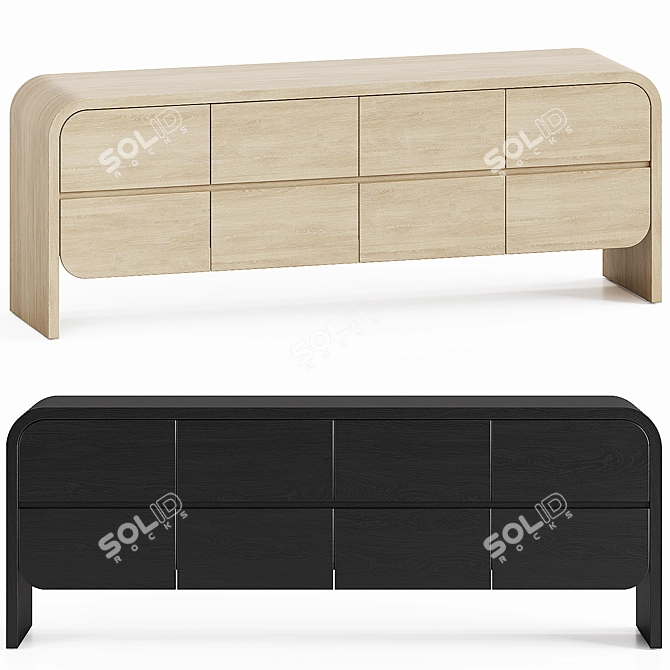 Crate & Barrel Cortez Credenza 3D model image 1