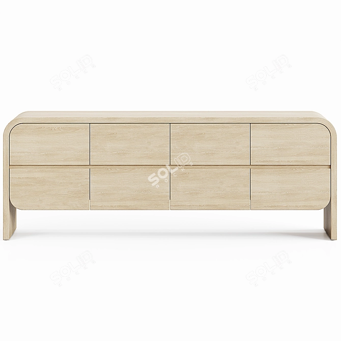 Crate & Barrel Cortez Credenza 3D model image 3