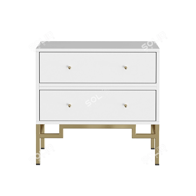 ISIDA White Bedroom Set. 3D model image 5