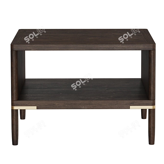 Oak Textured Side Table by Dantone 3D model image 2