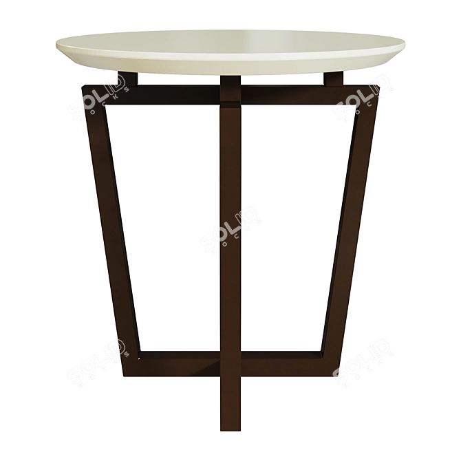 Industrial Style Accent Table 3D model image 2