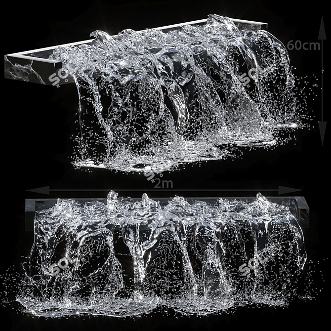 Outdoor Water Features Set 3D model image 1