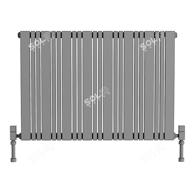 Modern White Steel Radiator 3D model image 3
