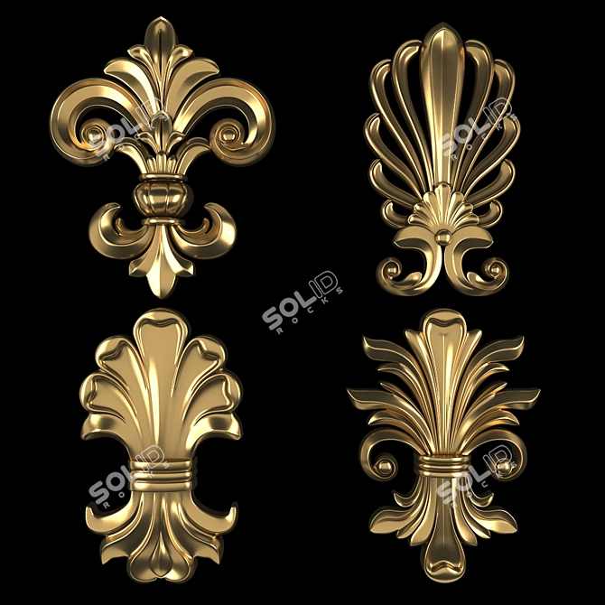 - Translate: The description is already in English.

- Title: Gold Gypsum Blend Ornament Collection 3D model image 1