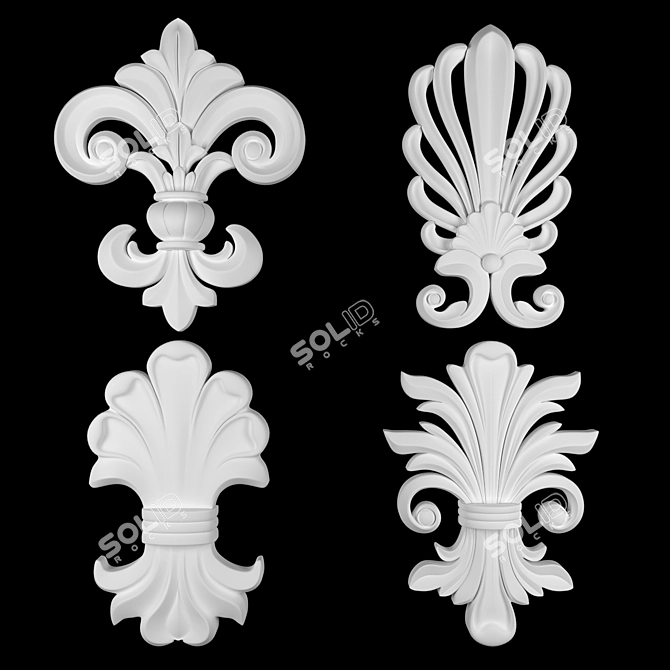 - Translate: The description is already in English.

- Title: Gold Gypsum Blend Ornament Collection 3D model image 3