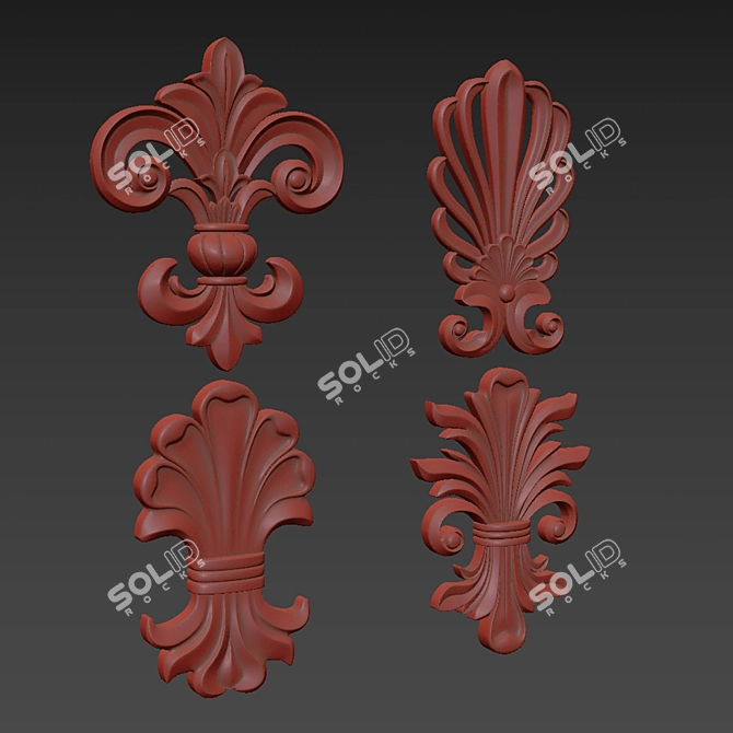 - Translate: The description is already in English.

- Title: Gold Gypsum Blend Ornament Collection 3D model image 6