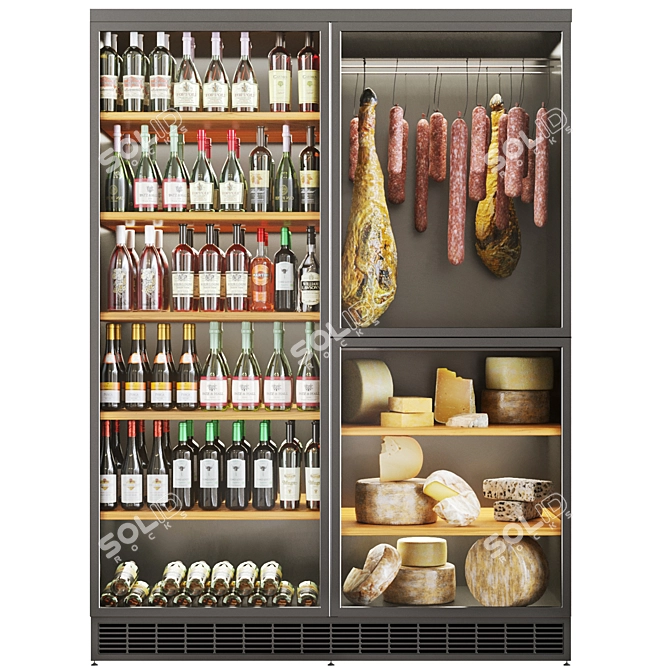 Meat and Ham Refrigerator 3D Models 3D model image 1