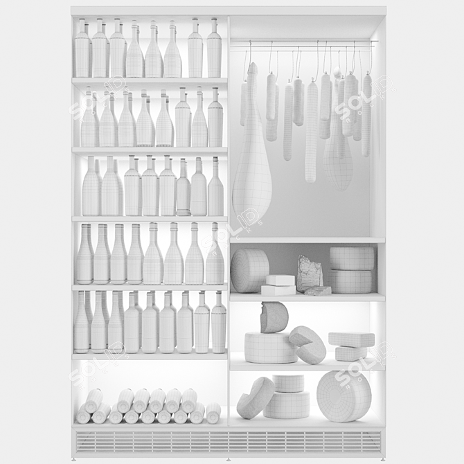 Meat and Ham Refrigerator 3D Models 3D model image 2