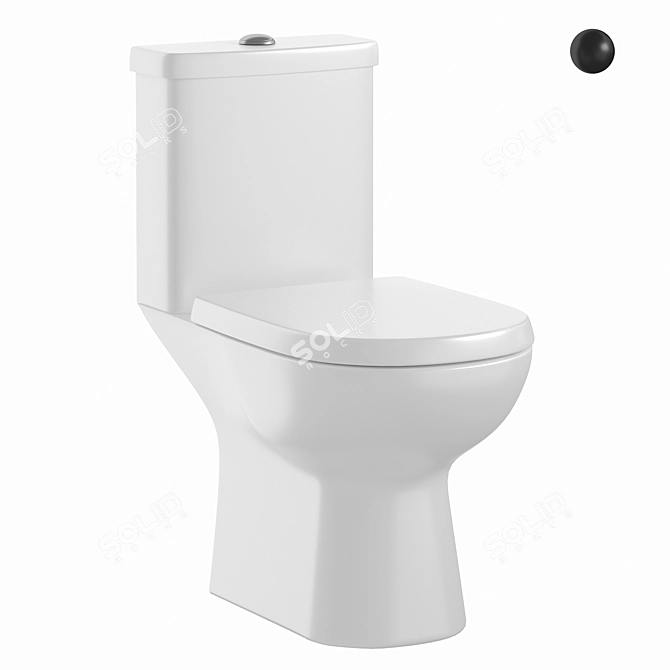 Nuie Lawton Compact White Toilet 3D model image 1