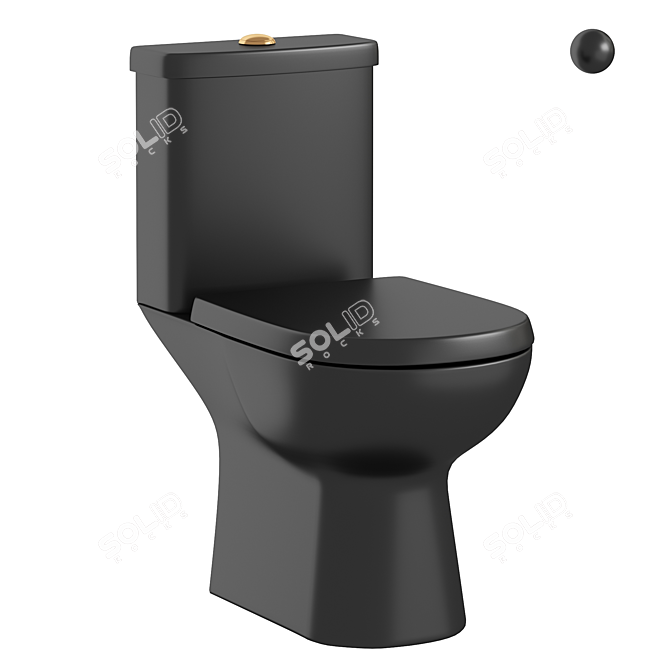 Nuie Lawton Compact White Toilet 3D model image 2